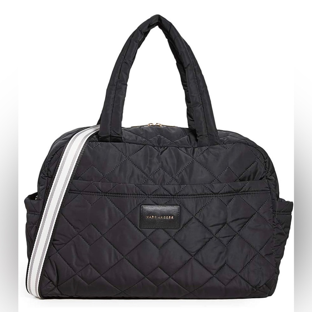 MARC JACOBS Quilted Black Weekender Travel Bag